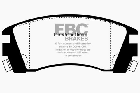 EBC 91-93 Nissan NX 2.0 Greenstuff Front Brake Pads - DP2988
