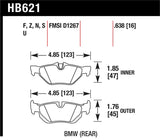 Hawk 08-11 BMW 128i / 10 BMW 323i / 07-11 BMW 328i / 07-11 BMW 328XI DTC-70 Race Rear Brake Pads - HB621U.638