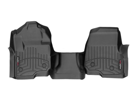 WeatherTech 2017+ Ford F-250/F-350/F-450 Vinyl Front FloorLiner - Black (w/ 1st Row Bench Seats) - 4410321V
