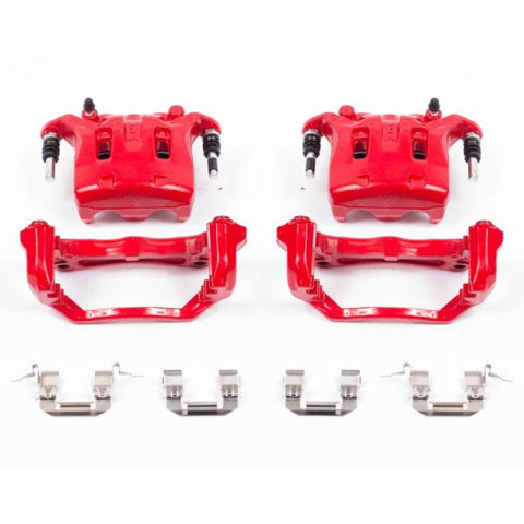 Power Stop 08-12 Infiniti EX35 Front Red Calipers w/Brackets - Pair - S2870B