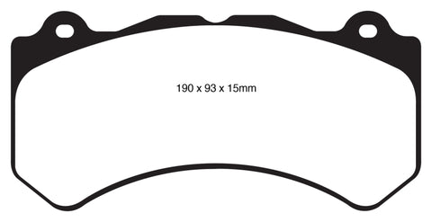 EBC 16+ Cadillac ATS-V 3.6 Twin Turbo Yellowstuff Front Brake Pads - DP41853R