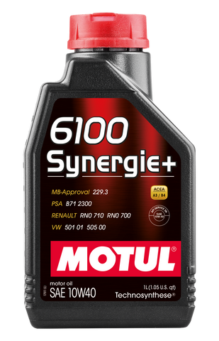 Motul 1L Technosynthese Engine Oil 6100 SYNERGIE+ 10W40 - 1L - 108646