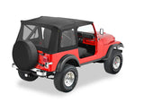 Bestop 76-86 Jeep Cj7 / 87-95 Wrangler YJ Supertop Classic (Black Denim Clear Windows) - 51599-15