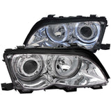 ANZO 2002-2005 BMW 3 Series E46 Projector Headlights w/ Halo Chrome - 121212