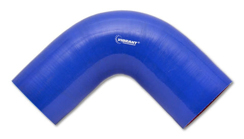 Vibrant 4 Ply Reinforced Silicone Elbow Connector - 3in I.D. - 90 deg. Elbow (BLUE) - 2744B