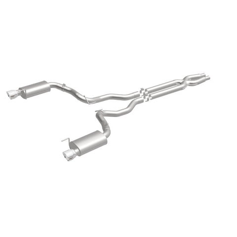 MagnaFlow Cat Back, SS, 3in, Street, Dual Split Polished 4.5in Tips 2015 Ford Mustang GT V8 5.0L - 19100