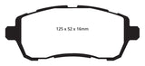 EBC 10+ Ford Fiesta 1.6 (FOR NON-ST/NON-TURBO) Greenstuff Front Brake Pads - DP22002