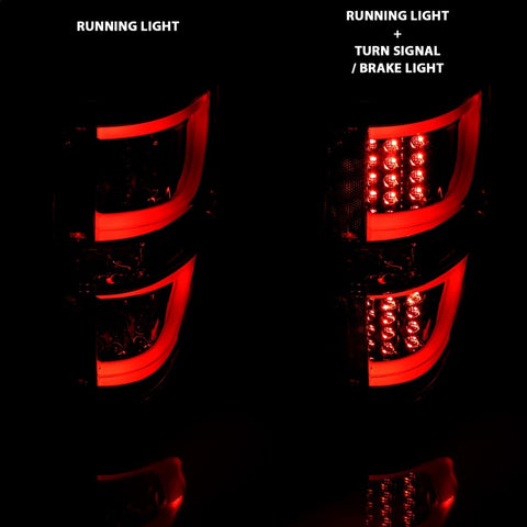 ANZO 2009-2013 Ford F-150 LED Taillights Smoke - 311258