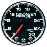 Autometer Spek-Pro Gauge Rail Press 2 1/16in 30Kpsi Stepper Motor W/Peak & Warn Blk/Chrm - P32131