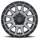 ICON Compression 17x8.5 5x150 25mm Offset 5.75in BS 110.1mm Bore Titanium Wheel - 2017855557TT