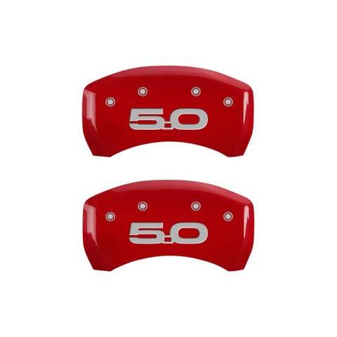 MGP Rear set 2 Caliper Covers Engraved Rear 2015/50 Red finish silver ch - 10203RM52RD