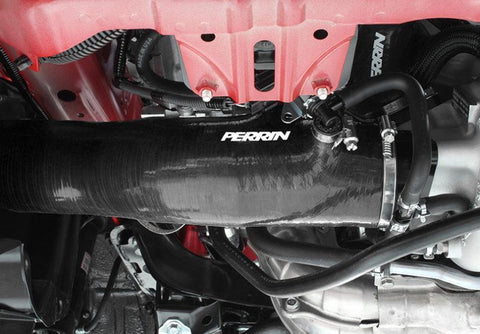PERRIN 15-21 Subaru WRX / 14-18 Forester XT Turbo Inlet Hose 3in. w/ Turbo Adapter Flange - Black - PSP-INT-424BK