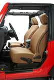 Bestop 20-23 Jeep Gladiator / 18-2023 Wrangler JL 4-Door Front Seat Covers (Tan) - 29290-04