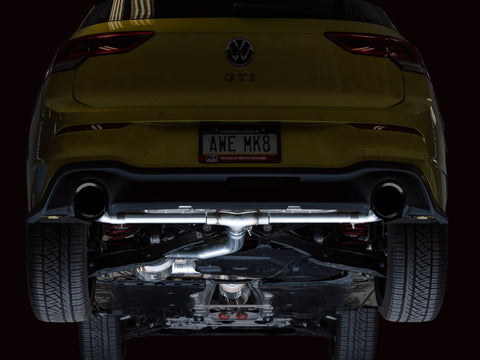 AWE Tuning 2022 VW GTI MK8 Touring Edition Exhaust - Diamond Black Tips - 3015-33658