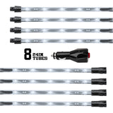 XK Glow Tube Single Color Underglow LED Accent Light Car/Truck Kit White - 8x24In - XK041002-W