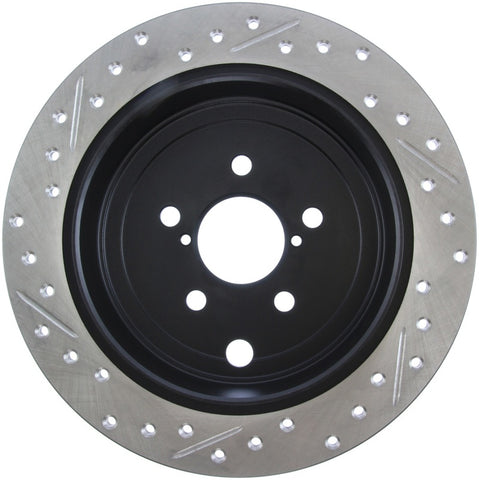 StopTech 08-10 Impreza WRX (Exc STi)/08-10 Impreza Coupe/Sedan Slotted & Drilled Left Rear Rotor - 127.47029L