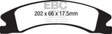 EBC 15+ Cadillac Escalade Ext/Esv 6.2 2WD Yellowstuff Front Brake Pads - DP41885R
