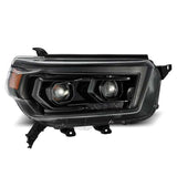 AlphaRex 10-13 Toyota 4Runner LUXX LED Proj Headlights Plank Style Alpha Black w/Seq Signal/DRL - 880756
