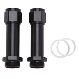 Russell Adapter Fitting -8 Female An To Holley Dual Feed 750 Through Domin. 1350 Male Blk Ano 2 Pk - 640753