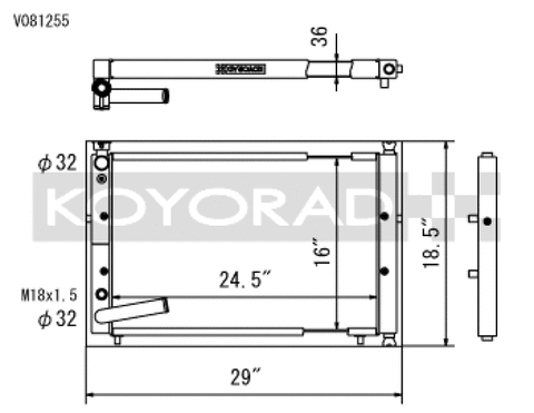 Koyo 94-01 Acura Integra w/ K-Series Swaps (2.0/2.4L) Radiator - V081255