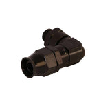 Aeromotive PTFE Hose End - AN-06 to AN-08 Hose - 90 Deg - Black Anodized - 15736