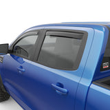 EGR 19+ Ford Ranger Crew Cab In-Channel Window Visors - Dark Smoke - Set of 4 (573551) - 573551