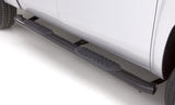Lund 03-09 Dodge Ram 2500 Quad Cab 4in. Oval Curved Steel Nerf Bars - Black - 23475771