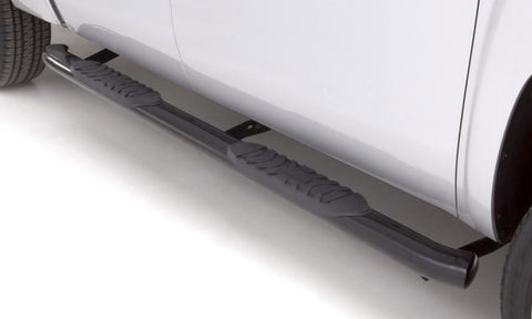 Lund 03-09 Dodge Ram 2500 Quad Cab 4in. Oval Curved Steel Nerf Bars - Black - 23475771