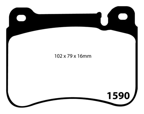 EBC 05-07 Mercedes-Benz C230 (W203) 2.5 Sport Sedan Yellowstuff Front Brake Pads - DP41590R