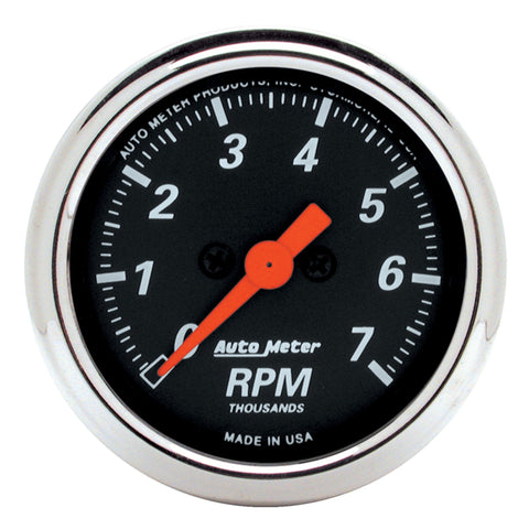 Autometer Designer Black 2-1/16in Electrical 7k RPM Tachometer - 1477