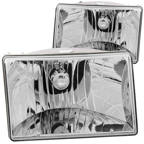 ANZO 1993-1998 Jeep Grand Cherokee Crystal Headlights Chrome - 111066