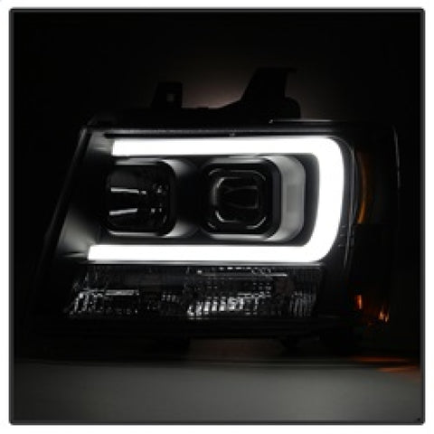 Spyder 07-14 Chevy Suburban/1500/2500/Tahoe V2 Projector Headlights Blk PRO-YD-CSUB07V2-DRL-BK - 5082565