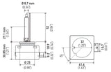 Hella Xenon D1S Bulb PK32d-2 85V 35W 4300k - D1S 4300 K