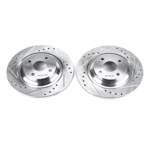 Power Stop 01-05 Mazda Miata Rear Evolution Drilled & Slotted Rotors - Pair - JBR951XPR