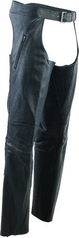 River Road Longhaul Leather Chaps Black - Large - 094440