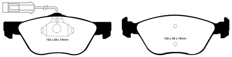EBC 95-01 Alfa Romeo 145 1.8 TS Greenstuff Front Brake Pads - DP21061