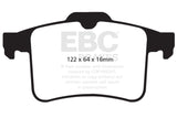 EBC 10-15 Jaguar XF 5.0 Supercharged (470) Redstuff Rear Brake Pads - DP32059C