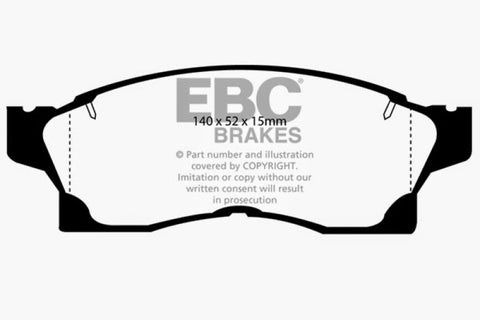 EBC 91-92 Toyota MR2 2.0 Turbo Ultimax2 Front Brake Pads - UD489