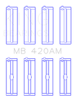 King Ford Zephyr V6 (Size +0.10) Main Bearing Set - MB420AM010