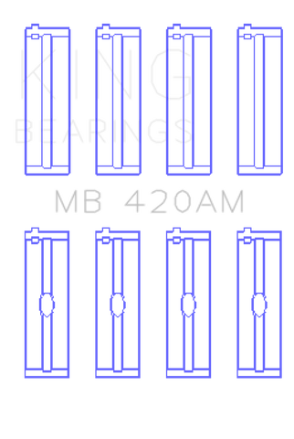 King Ford Zephyr V6 (Size +0.10) Main Bearing Set - MB420AM010
