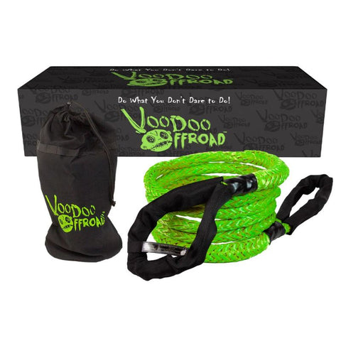 Voodoo Offroad 2.0 Santeria Series 7/8in x 20 ft Kinetic Recovery Rope with Rope Bag - Green - 1300001A