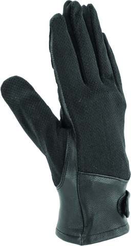 River Road Pecos Leather Mesh Gloves Black Womens - Small - 094511
