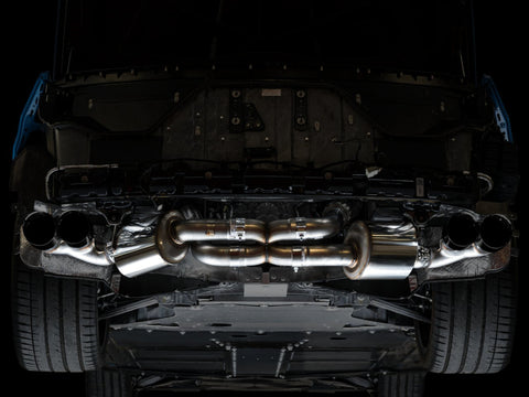 AWE Tuning 2020 Chevrolet Corvette (C8) Touring Edition Exhaust - Quad Diamond Black Tips - 3015-43159