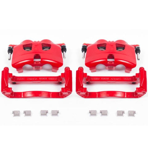 Power Stop 12-19 Ford F-150 Front Red Calipers w/Brackets - Pair - S5404