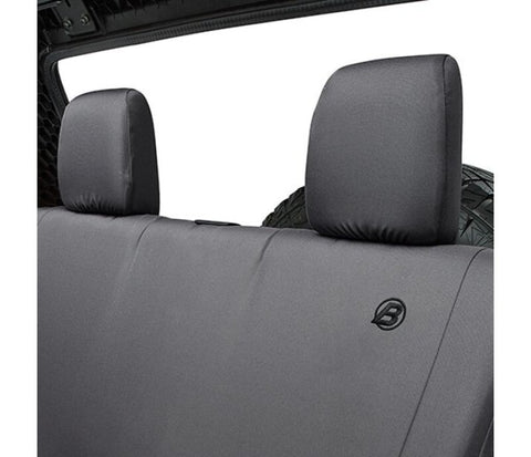 Bestop 08-12 Jeep Wrangler JK 4-Door Rear Seat Covers (Black Diamond) - 29281-35