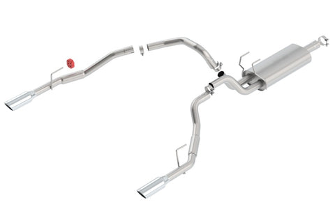 Borla 09-13 Dodge RAM 1500 5.7L CC/SB w/Fact Sngl Exhaust C/B 3x2.5in Single Round Rolled Split Rear - 140308