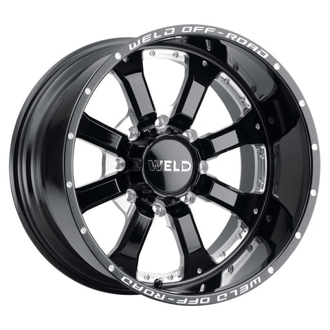 Weld Off-Road W125 20X12 Granada Six 6X139.7 ET-44 BS4.75 Gloss Black MIL 106.1 - W12502084475
