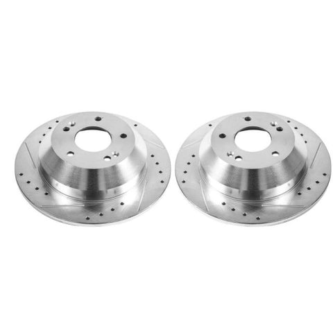 Power Stop 10-18 Hyundai Santa Fe Rear Evolution Drilled & Slotted Rotors - Pair - JBR1532XPR