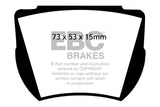 EBC 59-65 Aston Martin DB4 3.7 Convertible Greenstuff Rear Brake Pads - DP2141