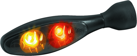 Kuryakyn Micro 1000 Dual Fuction Smoke Lens Red/Red/Amber Satin Black - 2534